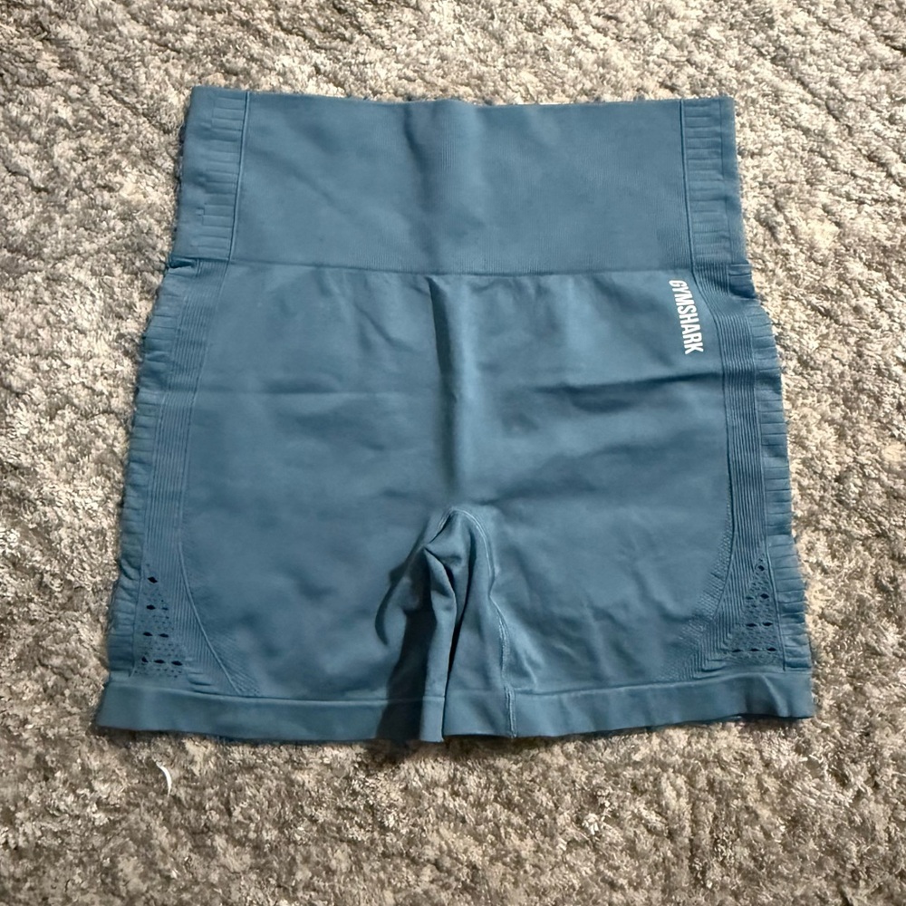 Gymshark Women's energy seamless blue high waisted shorts size XL